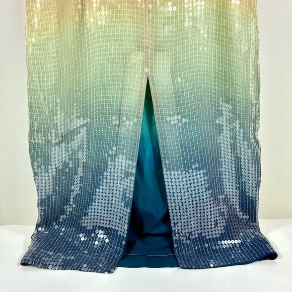 Veronica Beard Leda Sequin Midi Dress Ombre Multi 4 6 NWT Gradient Column Glam - Picture 15 of 17